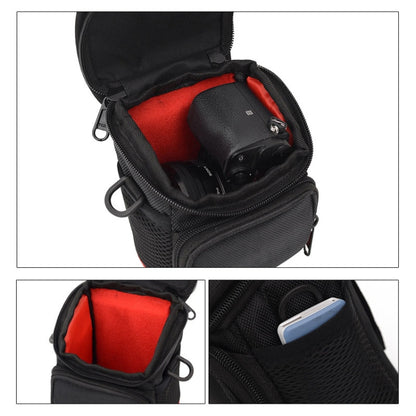 Universal Mini Digital Cloth Camera Bag with Strap, Size: 115 x 105 x 155mm(Black) - Camera Accessories by buy2fix | Online Shopping UK | buy2fix