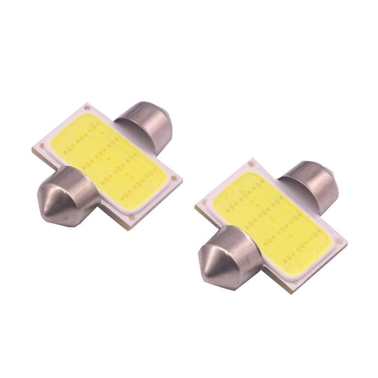 2 PCS 31mm 1.5W 80LM White Light 1 COB LED License Plate Reading Lights Car Light Bulb - Door Lights by buy2fix | Online Shopping UK | buy2fix