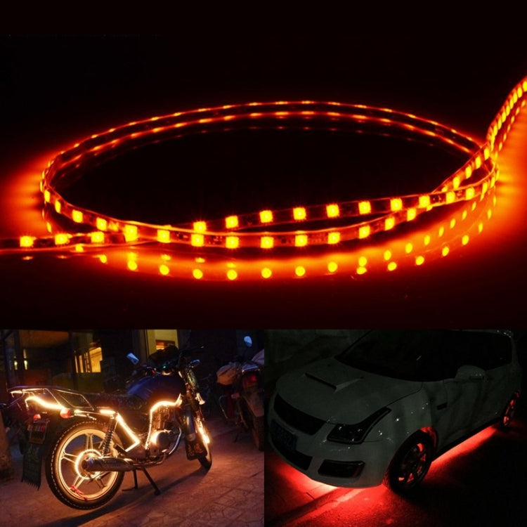 5 PCS Normally-on Style 45 LED 3528 SMD Waterproof Flexible Car Strip Light for Car Decoration, DC 12V, Length: 45cm - In Car by buy2fix | Online Shopping UK | buy2fix