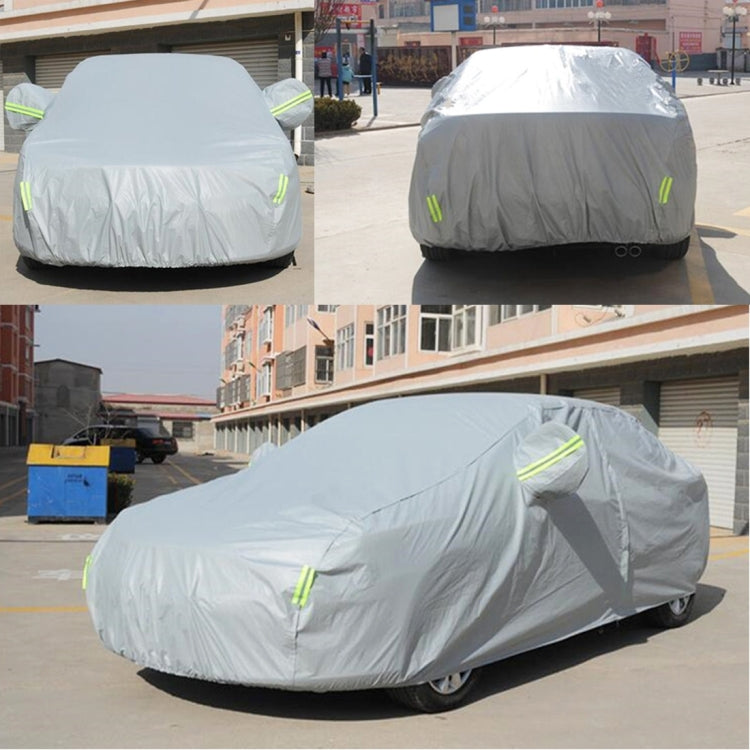 PEVA Anti-Dust Waterproof Sunproof Hatchback Car Cover with Warning Strips, Fits Cars up to 3.7m(144 inch) in Length - PE Material by buy2fix | Online Shopping UK | buy2fix