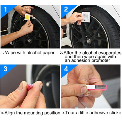 Universal Decorative Scratchproof Stickup 8M Flexible Car Wheel Hub TRIM Mouldings Decoration Strip(Pink) - Decorative Strip by buy2fix | Online Shopping UK | buy2fix