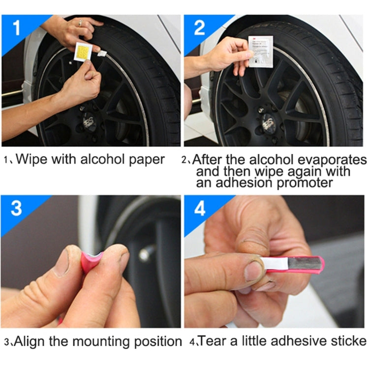 Universal Decorative Scratchproof Stickup 8M Flexible Car Wheel Hub TRIM Mouldings Decoration Strip(Blue) - Decorative Strip by buy2fix | Online Shopping UK | buy2fix