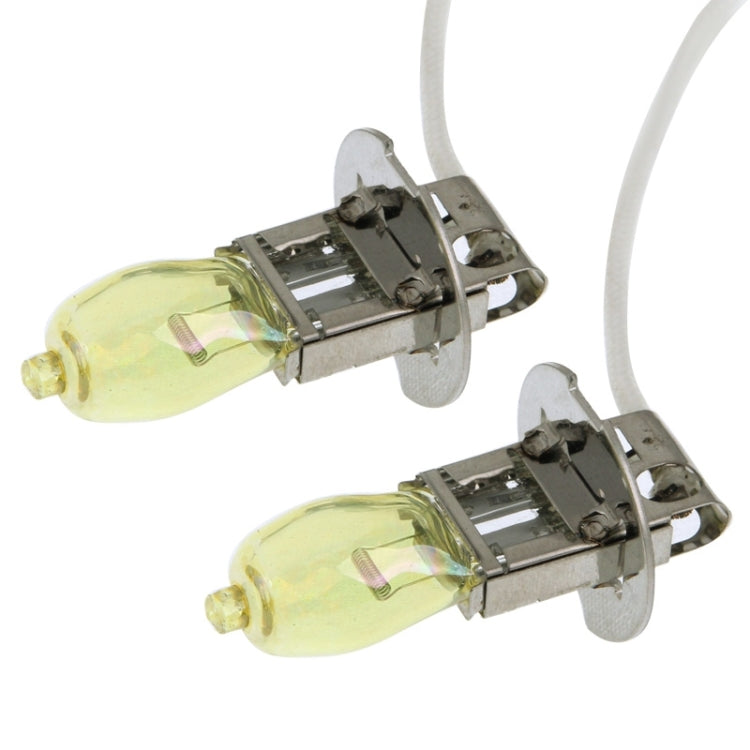 2 X H3 HOD Halogen Bulbs 12V 100W 2400 LM 3500K Yellow Light Headlights - In Car by buy2fix | Online Shopping UK | buy2fix