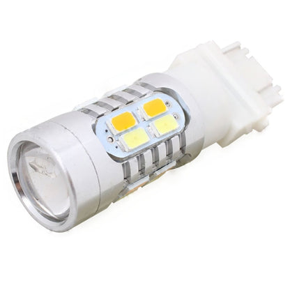 2PCS T25 10W 700LM Yellow + White Light Dual Wires 20-LED SMD 5630 Car Brake Light Lamp Bulb, Constant Current, DC 12-24V - In Car by buy2fix | Online Shopping UK | buy2fix