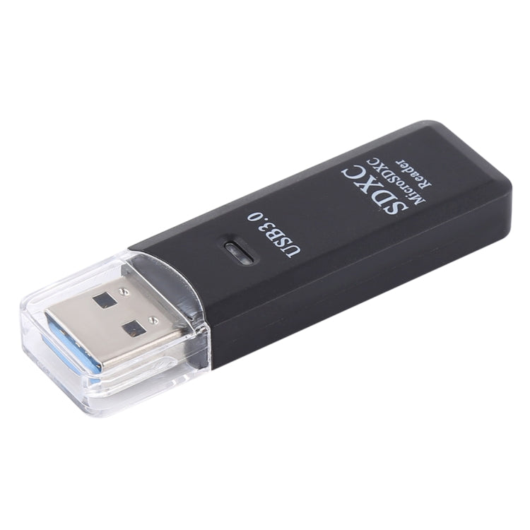 2 in 1 USB 3.0 Card Reader, Super Speed 5Gbps, Support SD Card / TF Card(Black) -  by buy2fix | Online Shopping UK | buy2fix