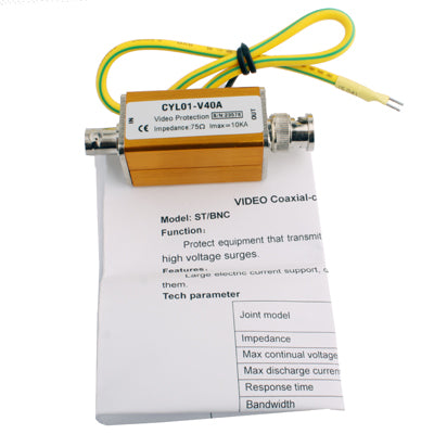 Video Coaxial Cable Surge Protection Arrester - Security by buy2fix | Online Shopping UK | buy2fix