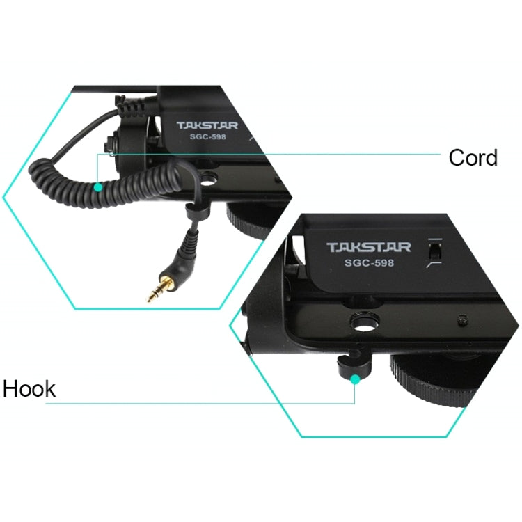 SGC-598 Condenser Recording Microphones Professional Photography Interview Dedicated Microphones for DSLR & DV Camcorder(Black) - Consumer Electronics by buy2fix | Online Shopping UK | buy2fix