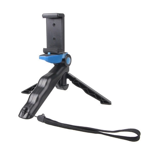 Portable Hand Grip / Mini Tripod Stand Steadicam Curve with Straight Clip for GoPro HERO 4 / 3 / 3+ / SJ4000 / SJ5000 / SJ6000 Sports DV / Digital Camera /  iPhone , Galaxy and other Mobile Phone(Blue) - Desktop Holder by buy2fix | Online Shopping UK | buy2fix