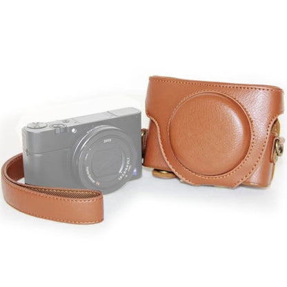 Retro Style PU Leather Camera Case Bag with Strap for Sony RX100 M3 / M4 / M5(Brown) - Camera Accessories by buy2fix | Online Shopping UK | buy2fix