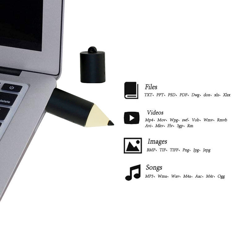 Pencil Shape USB Flash Disk - USB Flash Drives by buy2fix | Online Shopping UK | buy2fix