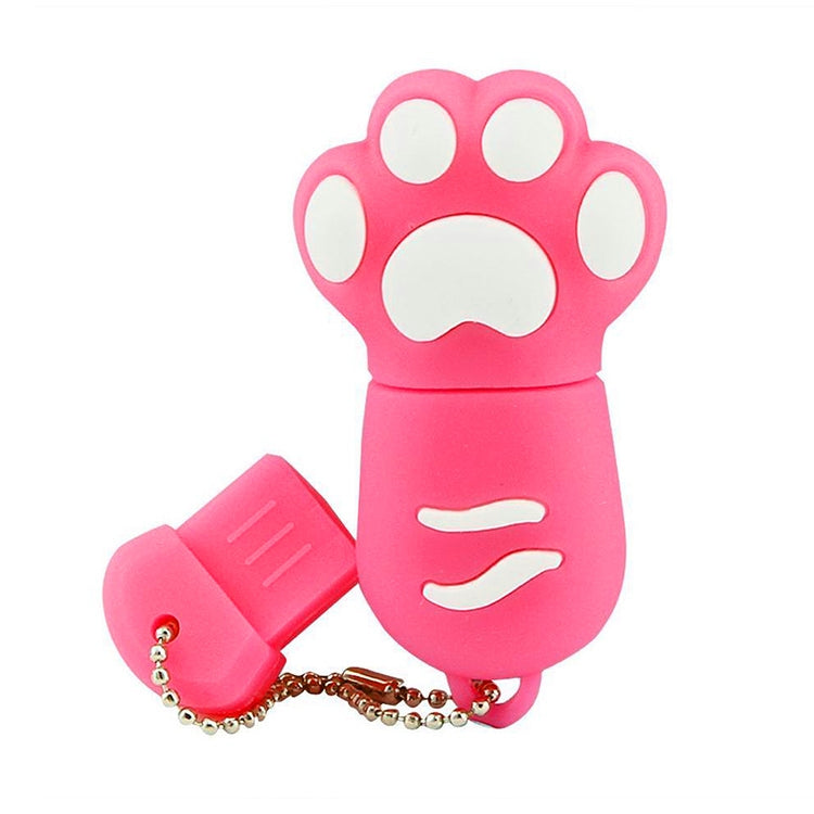 2GB Bear Paw Shaped Silicone USB 2.0 Flash Disk with Anti Dust Cup(Red plum) - USB Flash Drives by buy2fix | Online Shopping UK | buy2fix