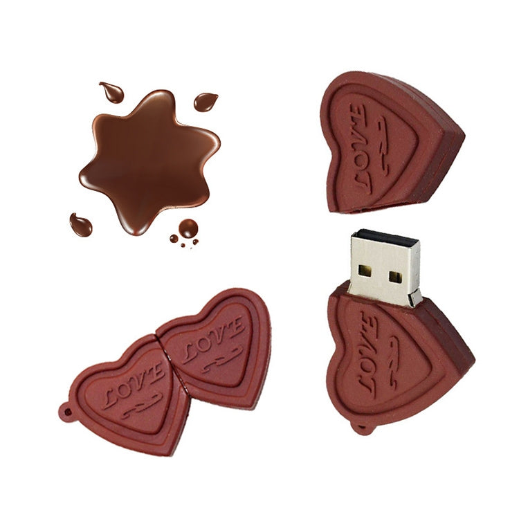 Dual Hearts Style 4GB USB Flash Disk - USB Flash Drives by buy2fix | Online Shopping UK | buy2fix