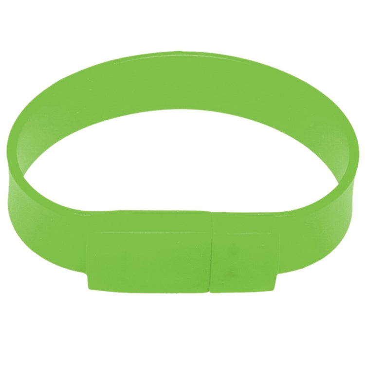 4GB Silicon Bracelets USB 2.0 Flash Disk(Green) - USB Flash Drives by buy2fix | Online Shopping UK | buy2fix