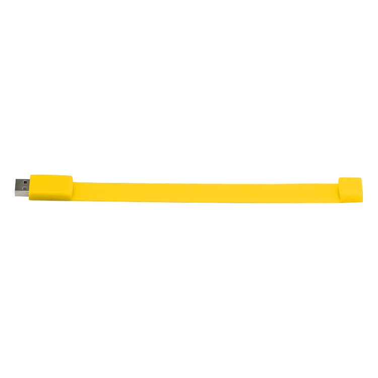 2GB Silicon Bracelets USB 2.0 Flash Disk(Yellow) - USB Flash Drives by buy2fix | Online Shopping UK | buy2fix