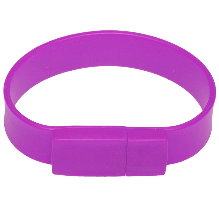 8GB Silicon Bracelets USB 2.0 Flash Disk(Purple) - USB Flash Drives by buy2fix | Online Shopping UK | buy2fix