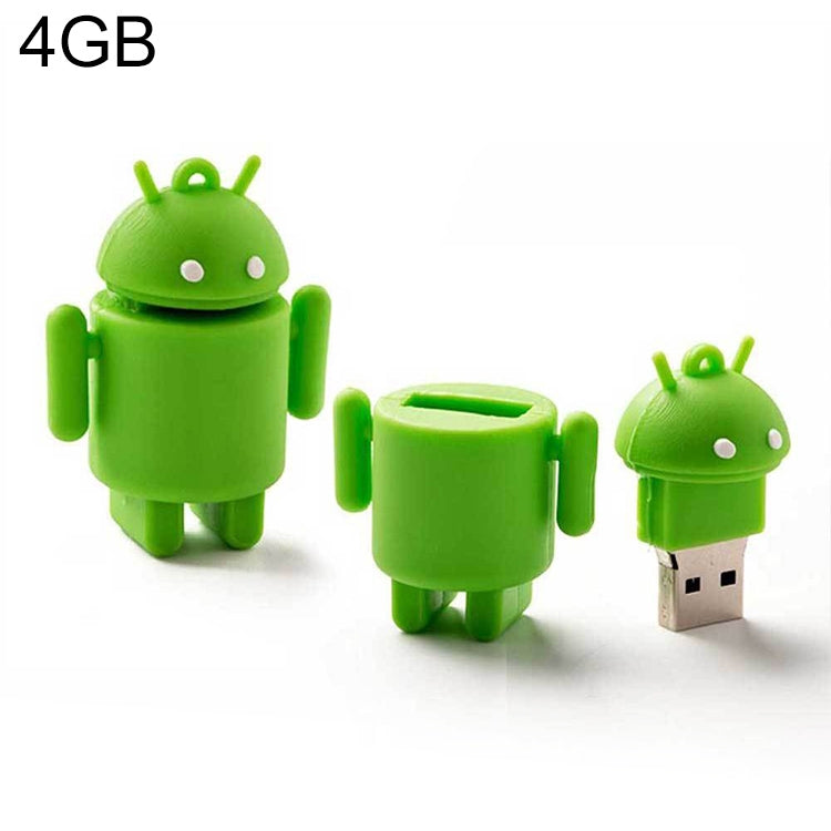 4GB Android Robot Style USB Flash Disk (Green) - USB Flash Drives by buy2fix | Online Shopping UK | buy2fix