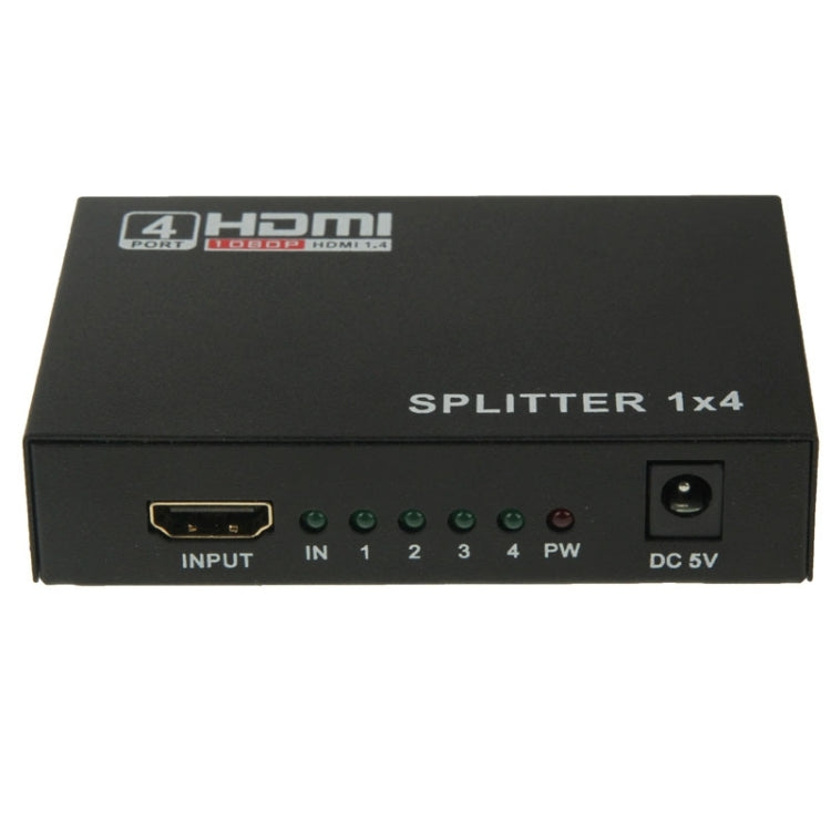 Mini HD 1080P 1x4 HDMI V1.4 Splitter for HDTV / STB/ DVD / Projector / DVR - Splitter by buy2fix | Online Shopping UK | buy2fix