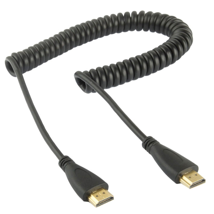 1.4 Version, Gold Plated 19 Pin HDMI Male to HDMI Male Coiled Cable, Support 3D / Ethernet, Length: 60cm (can be extended up to 2m) - Computer & Networking by buy2fix | Online Shopping UK | buy2fix