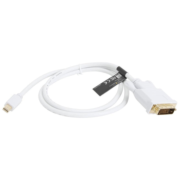 Mini DisplayPort to DVI 24+1 Male Cable Convertor adapter, Cable Length: 1.8M(White) -  by buy2fix | Online Shopping UK | buy2fix