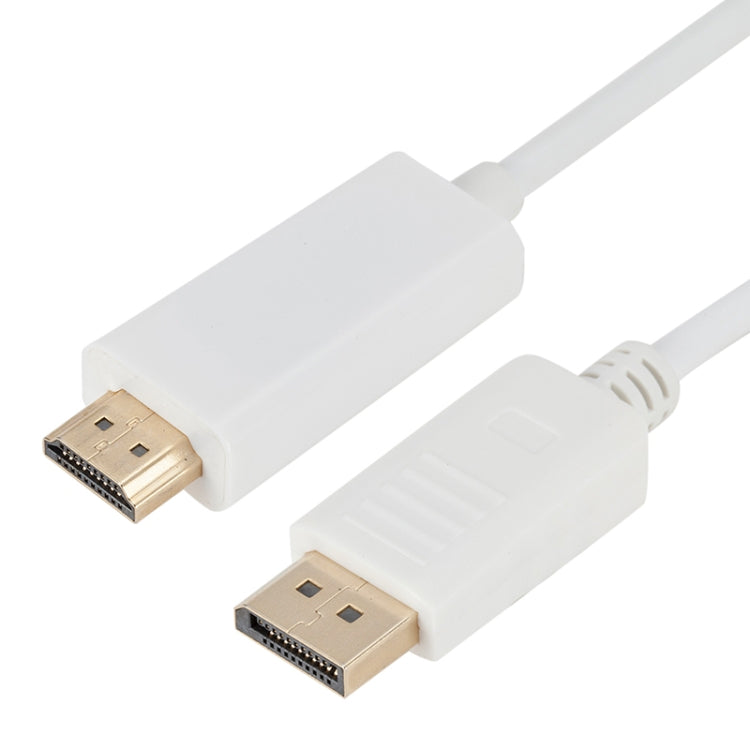 DisplayPort Male to HDMI Male Adapter Cable, Length: 1.8m(White) - Computer & Networking by buy2fix | Online Shopping UK | buy2fix