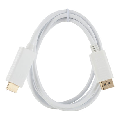 DisplayPort Male to HDMI Male Adapter Cable, Length: 1.8m(White) - Computer & Networking by buy2fix | Online Shopping UK | buy2fix