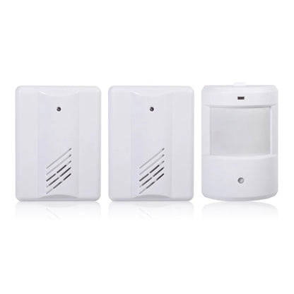 2 to 1 PIR Infrared Sensors Wireless Doorbell Alarm Detector for Home / Office - Security by buy2fix | Online Shopping UK | buy2fix