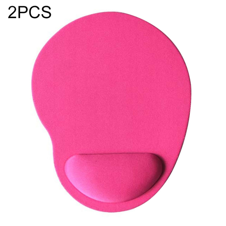 2 PCS Cloth Gel Wrist Rest Mouse Pad(Magenta) - Mouse Pads by buy2fix | Online Shopping UK | buy2fix