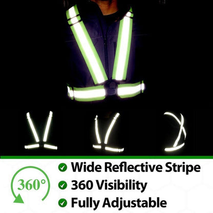 Night Riding Running Flexible Reflective Safety Vest(Green) - Reflective Safety Clothing by buy2fix | Online Shopping UK | buy2fix