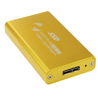 6gb/s mSATA Solid State Disk SSD to USB 3.0 Hard Disk Case(Gold) - HDD Enclosure by buy2fix | Online Shopping UK | buy2fix