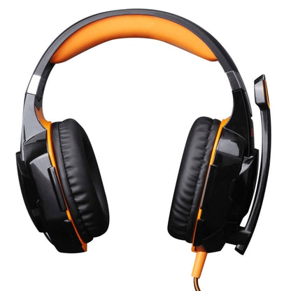 EACH G2000 Over-ear Stereo Bass Gaming Headset with Mic & LED Light for Computer, Cable Length: 2.2m(Orange) - Multimedia Headset by KOTION EACH | Online Shopping UK | buy2fix