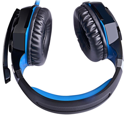 EACH G2000 Over-ear Stereo Bass Gaming Headset with Mic & LED Light for Computer, Cable Length: 2.2m(Blue) - Multimedia Headset by KOTION EACH | Online Shopping UK | buy2fix