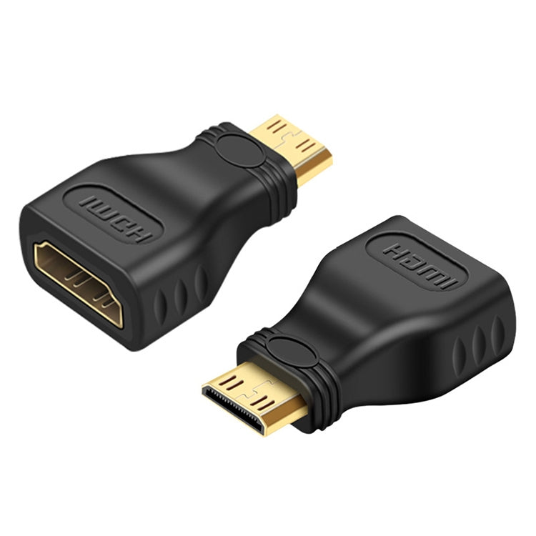 Gold Plated Mini HDMI Male to HDMI 19 Pin Female Adapter(Black) - Computer & Networking by buy2fix | Online Shopping UK | buy2fix