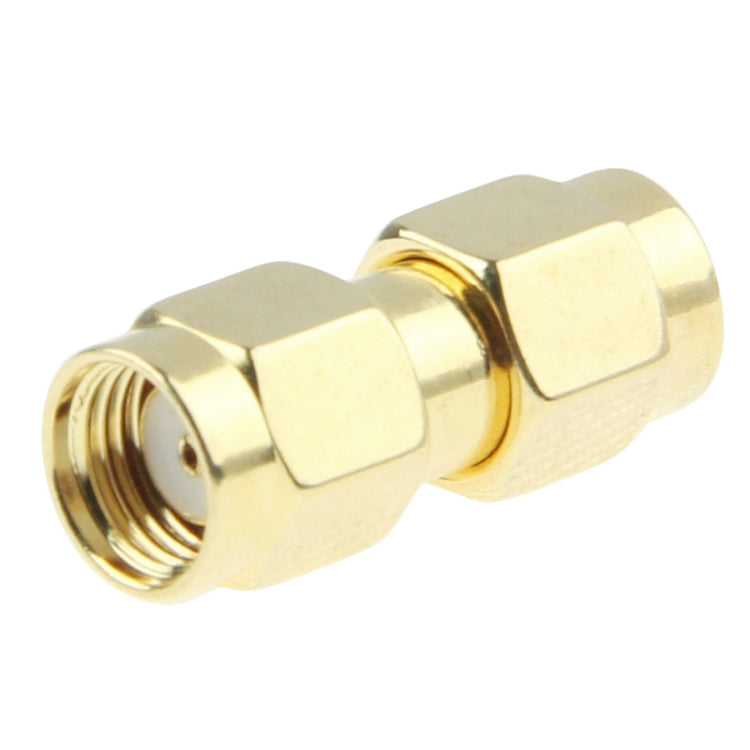 Gold Plated SMA Male to RP-SMA Male Adapter(Gold) - Connectors by buy2fix | Online Shopping UK | buy2fix