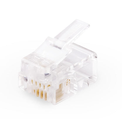 RJ11 Modular Plug Telephone Connector (1000pcs in one packaging, the price is for 1000pcs) - Lan Cable and Tools by buy2fix | Online Shopping UK | buy2fix