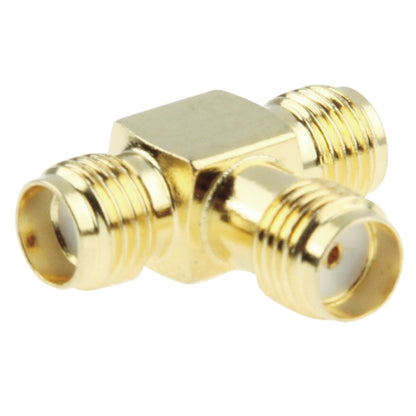 Gold Plated SMA Female to 2 SMA Female Adapter(Gold) - Connectors by buy2fix | Online Shopping UK | buy2fix