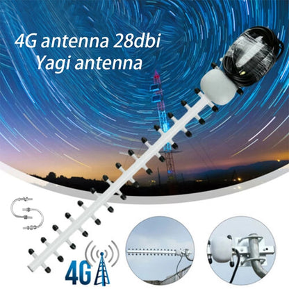 High Gain 28dBi SMA Plug 4G 696-960MHz / 1710-2690MHz Yagi Antenna - Security by buy2fix | Online Shopping UK | buy2fix