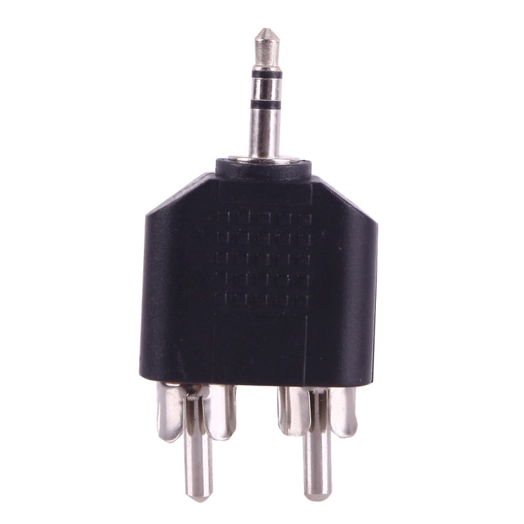 2 RCA Male to 3.5mm Male Jack Audio Y Adapter(Black) - RCA Adapter by buy2fix | Online Shopping UK | buy2fix