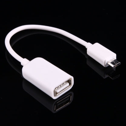 High Quality USB 2.0 AF to Micro USB 5 Pin Male Adapter Cable with OTG Function, Length: 15cm(White) - Mobile Accessories by buy2fix | Online Shopping UK | buy2fix