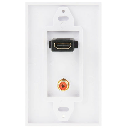 HDMI Female + RCA Female Plug Wall Plate Panel - Consumer Electronics by buy2fix | Online Shopping UK | buy2fix