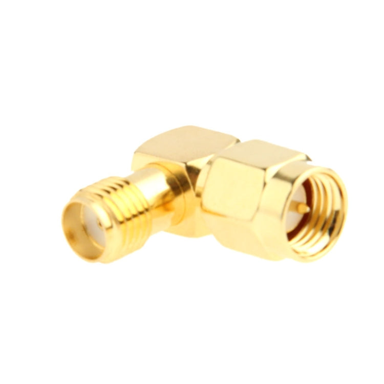 Gold Plated SMA Female to SMA Male Adapter with 90 Degree Angle - Connectors by buy2fix | Online Shopping UK | buy2fix