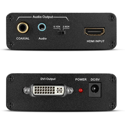 HDV-339 Full HD HDMI to DVI + Digital Coax / Analog Stereo Audio Converter Adapter(Black) - Converter by buy2fix | Online Shopping UK | buy2fix