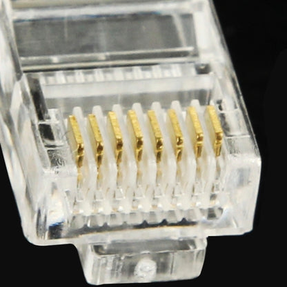 100 PCS RJ45 Connector Modular Plug, Gold: 3u -  by buy2fix | Online Shopping UK | buy2fix