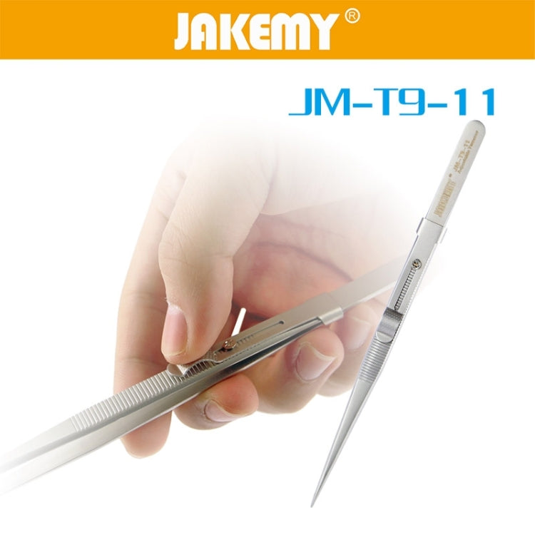 JAKEMY JM-T9-11 Adjustable Straight Tweezers(Silver) - Tweezers by JAKEMY | Online Shopping UK | buy2fix