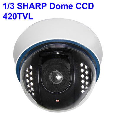 1/3 SHARP Color 420TVL Dome CCD Camera, IR Distance: 15m - Security by buy2fix | Online Shopping UK | buy2fix