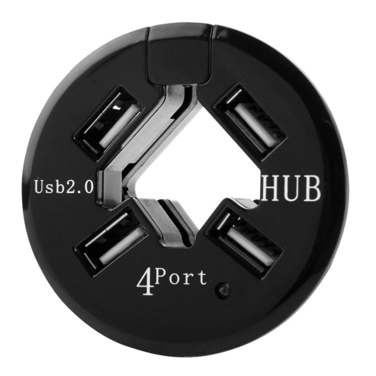 4 Ports USB HUB 2.0 USB Splitter Adapter with Anti Dust Cup(Black) - USB 2.0 HUB by buy2fix | Online Shopping UK | buy2fix