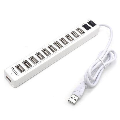 12-Port USB 2.0 HUB，Suitable for Notebook / Netbook(White) - USB 2.0 HUB by buy2fix | Online Shopping UK | buy2fix