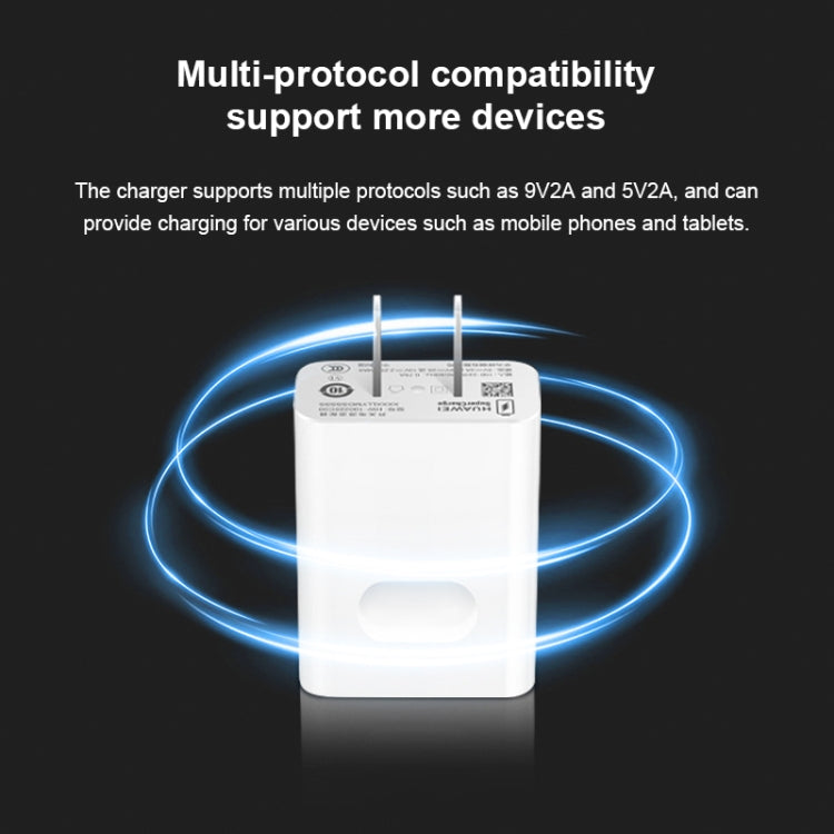 Original Huawei CP404 USB Interface Super Fast Charging Charger (Max 22.5W SE) with 3A USB to USB-C / Type-C Data Cable(White) - Mobile Accessories by Huawei | Online Shopping UK | buy2fix