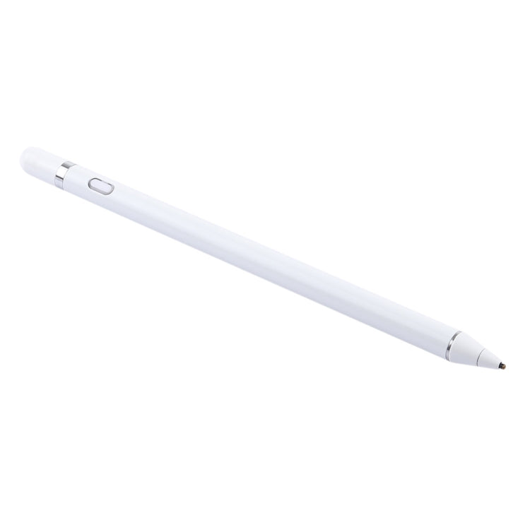 Long Universal Rechargeable Capacitive Touch Screen Stylus Pen with 2.3mm Superfine Metal Nib for iPhone, iPad, Samsung, and Other Capacitive Touch Screen Smartphones or Tablet PC(White) - Stylus Pen by buy2fix | Online Shopping UK | buy2fix