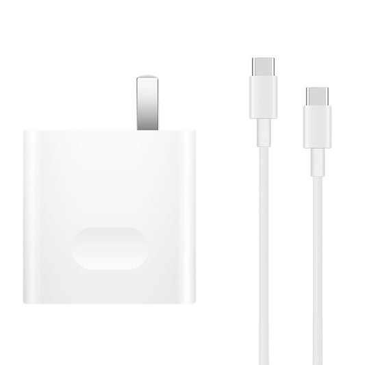 Original Huawei USB-C / Type-C Super Fast Charge Multi-Protocol Charger (Max 65W) with 1m 5A USB-C / Type-C to USB-C / Type-C Data Cable, US Plug(White) - Mobile Accessories by Huawei | Online Shopping UK | buy2fix