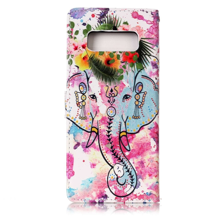 For Galaxy Note 8 Embossed Flower Elephant Pattern Horizontal Flip Leather Case with Holder & Card Slots & Wallet & Photo Frame - Galaxy Phone Cases by buy2fix | Online Shopping UK | buy2fix